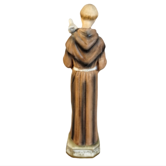 Sanmyro Japan Ceramic Monk With Doves Hand Painted Religious Figurine Figure - Picture 6 of 8